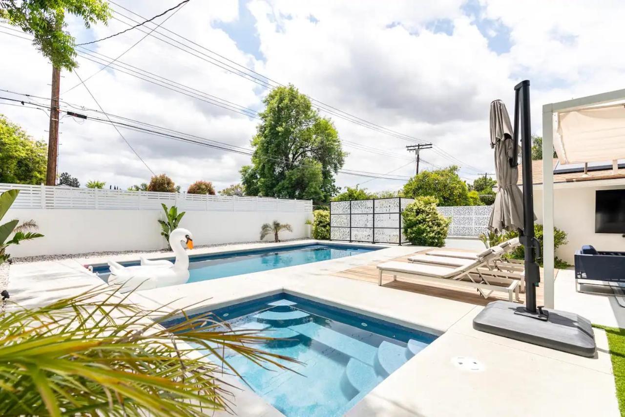 New Luxury Entertaining House With Pool Spa Sauna Tesla Charger Pets ลอสแอนเจลิส ภายนอก รูปภาพ